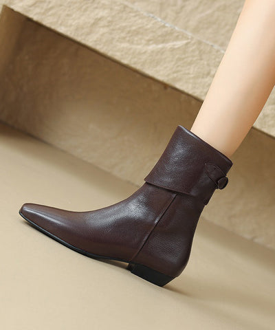 Boutique Brown Sheepskin Splicing Comfy Boots Boutique Brown Sheepskin Splicing Comfy Boots