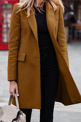 Modische Oberbekleidung mit einfarbigem Patchwork-Umlegekragen (3 Farben)