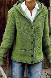 Fashion Street Solid Tops mit Kapuze und Kragen