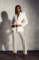 Blazer/Hose mit Perlenverzierung „Maureen“