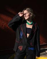 Blazer con diseño de langosta