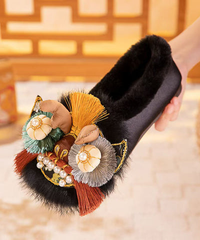 Handmade Cotton Embroidered Soft Soled Comfortable And Cute Tiger Head Shoes Handmade Cotton Embroidered Soft Soled Comfortable And Cute Tiger Head Shoes