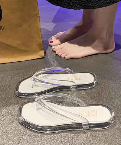 Chic Comfortable Black Clear Flats Flip Flops Chic Comfortable Black Clear Flats Flip Flops