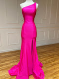 Meerjungfrauen-Abendkleid mit One-Shoulder-Schnitt