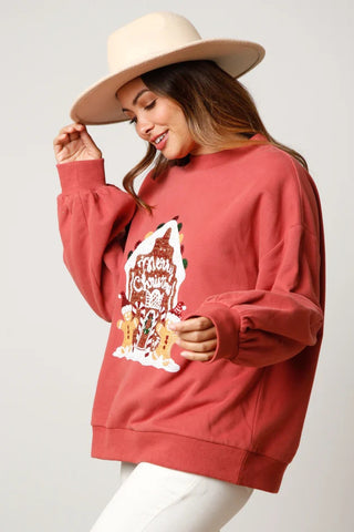 Autumn Winter Women Clothing Crew Neck Casual Loose Christmas Sequined Sweater for Women