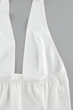Sexy Solid Button Down Deep V Halter Top