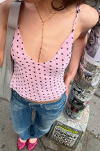 Chic Sexy Polka Dot V Neck Cami Top