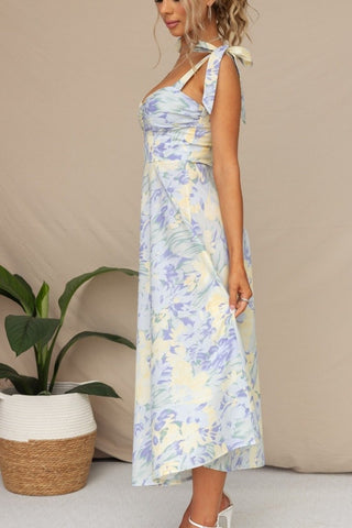 Vestido midi con tirantes estampados Beata 