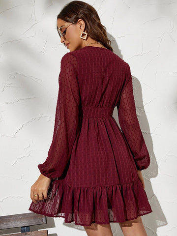 Birthday Mini Dresses Pink Long Sleeves Short Dress