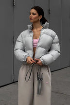 Essential Cropped Puffy Puffer Jacket