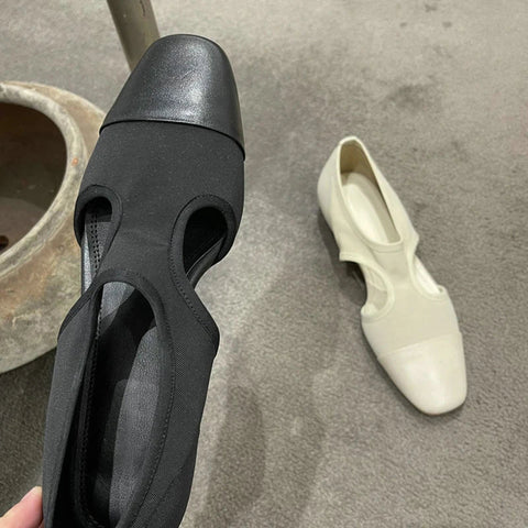 Zapatos planos de punta cuadrada para mujer, zapatos casuales de moda para caminar, zapatos de otoño 2024, nueva tendencia acogedora, zapatos de diseñador de oficina de marca para mujer 