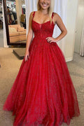 Vestido de fiesta con purpurina, espalda descubierta y corte A