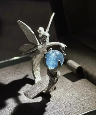 Boutique Blaue Sterling Silber Glas Little People Ringe 