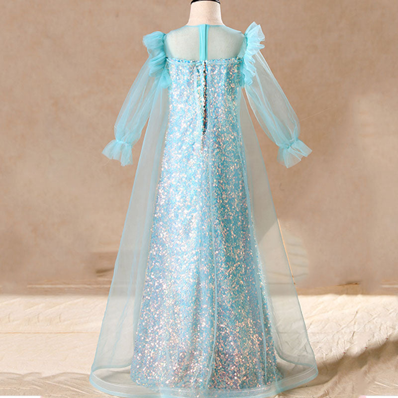 Ballkleider für kleine Mädchen, elegante Festkleider mit Pailletten, traumhaftes Prinzessinnenkleid für Kommunion und Party 