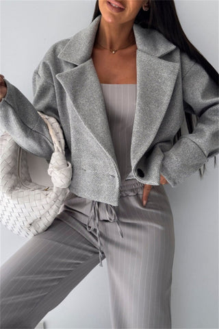 Lässige Strickjacke mit Umlegekragen (4 Farben) 