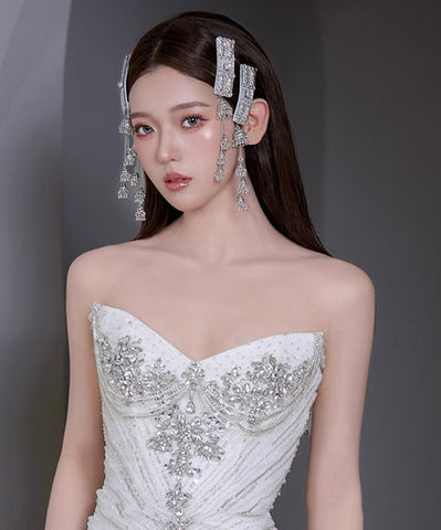 Chinese Style Silk Alloy Zircon Bell Tassel Hairpin