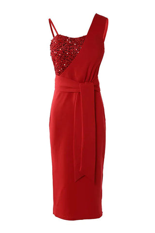 Vestido de fiesta con abertura y parche de lentejuelas de Tampa Nights 