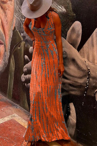 Vestido largo cruzado con espalda abierta y efecto tie-dye de Meridress (6 colores disponibles)
