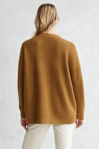 Lässiger Cardigan aus geripptem Strick mit Knöpfen von Mountain View 