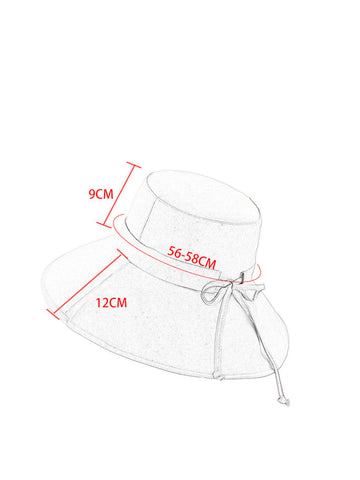 Summer Solid Cotton Drawstring Sunproof Hat