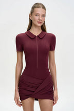 Sexy Pure & Sexy Slim Fit Bodycon Skirted Bodysuit Short Mini Dress