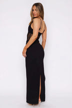 Mesh Patchwork Backless Slim Bodycon Maxi Dress