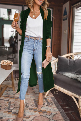 Lässige Oberbekleidung mit einfarbigem Patchwork-Cardigan-Kragen (7 Farben) 