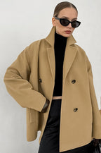 Loose Wool Lapel Coat