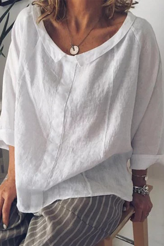 Tops de cuello redondo con abertura en la parte superior, de moda, sólidos (5 colores) 