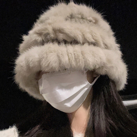 Women Winter Knitted Plush Warm Hat