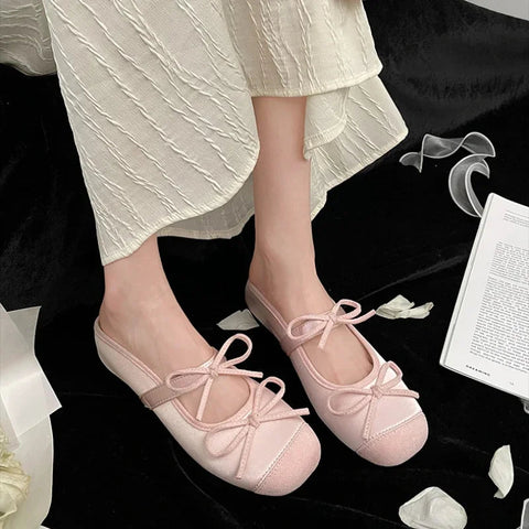 New Spring Summer Butterfly Flat Ballet Slippers  Women's Shoes Retro Mary Jane Shoes Ballet Flats Women Zapatos Mujer