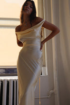 Chic Satin Backless Cami Bodycon Maxi Dress