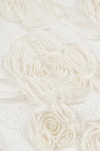 Rose Appliqué Ruffle Cami Maxi Dress