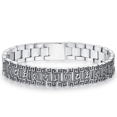 Sterling Silver Six Character Truth Chain Bracelet