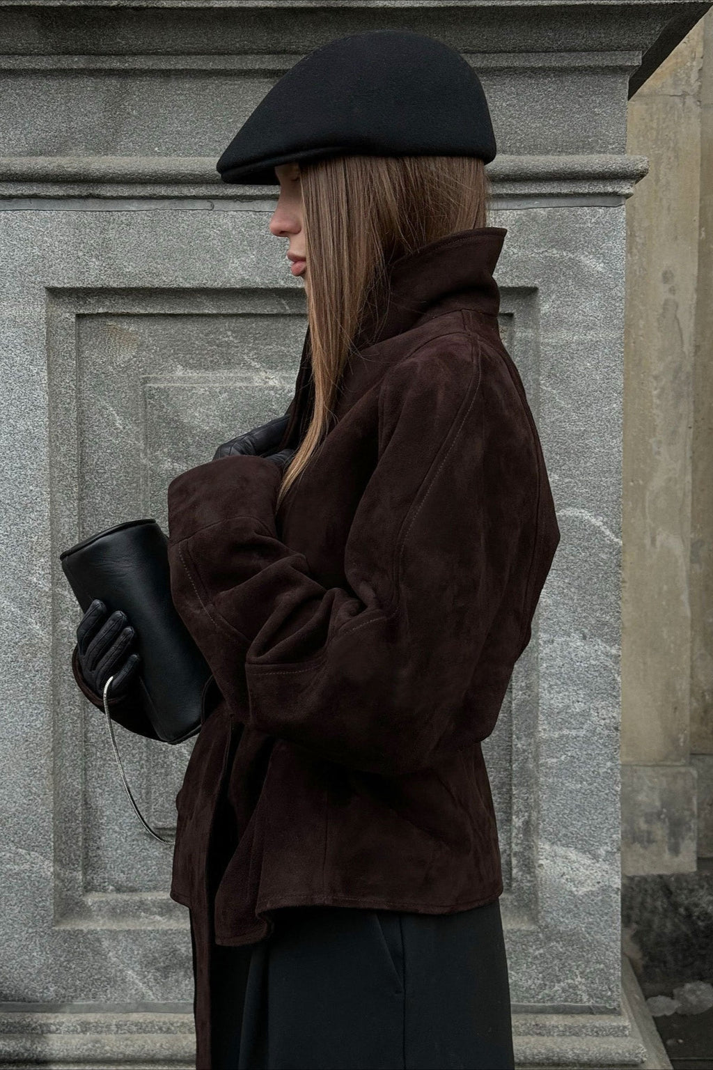 Suede Vintage Long Sleeve Jacket