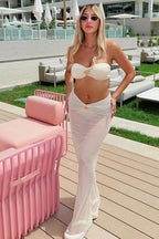 Sexy Bikini with Beach Skirt Three Piece Swim Set