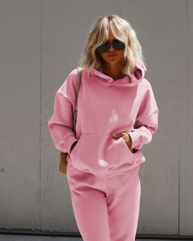 Herbst-Winter-Set mit Kapuzenpullover und Hose mit Knöchelbindung für Damen 