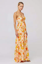 Floral Splice Swing Cami Maxi Dress