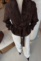 Suede Vintage Long Sleeve Jacket