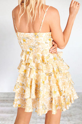 Sweet Elegant Floral Backless Cake  Dresses