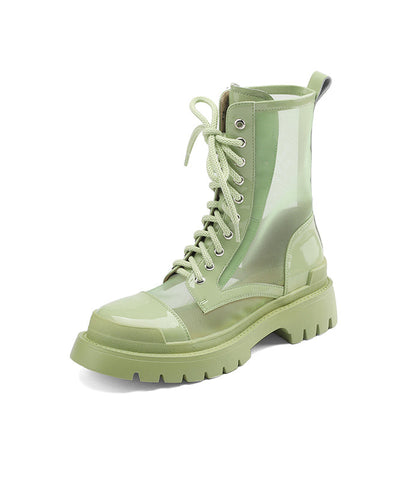 Botas amarillas gruesas con cordones 2024 de malla transpirable 