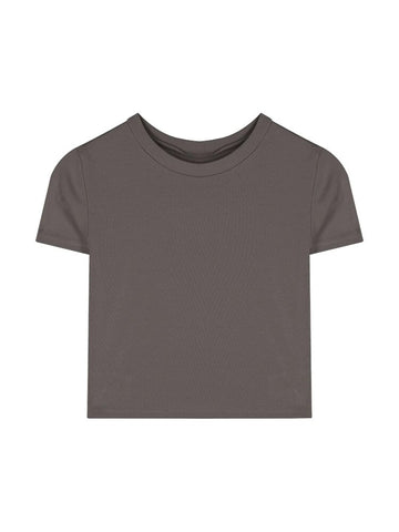 Camiseta sexy de verano para mujer, camiseta ajustada para mujer, camiseta de manga corta lisa, camiseta coreana Kpop ajustada con cuello redondo, ropa para mujer, top 