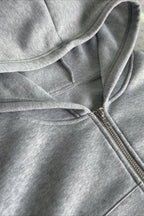 Short Zip Up Hoodie Coat
