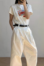 Cotton Printed Loose Casual T‑shirt