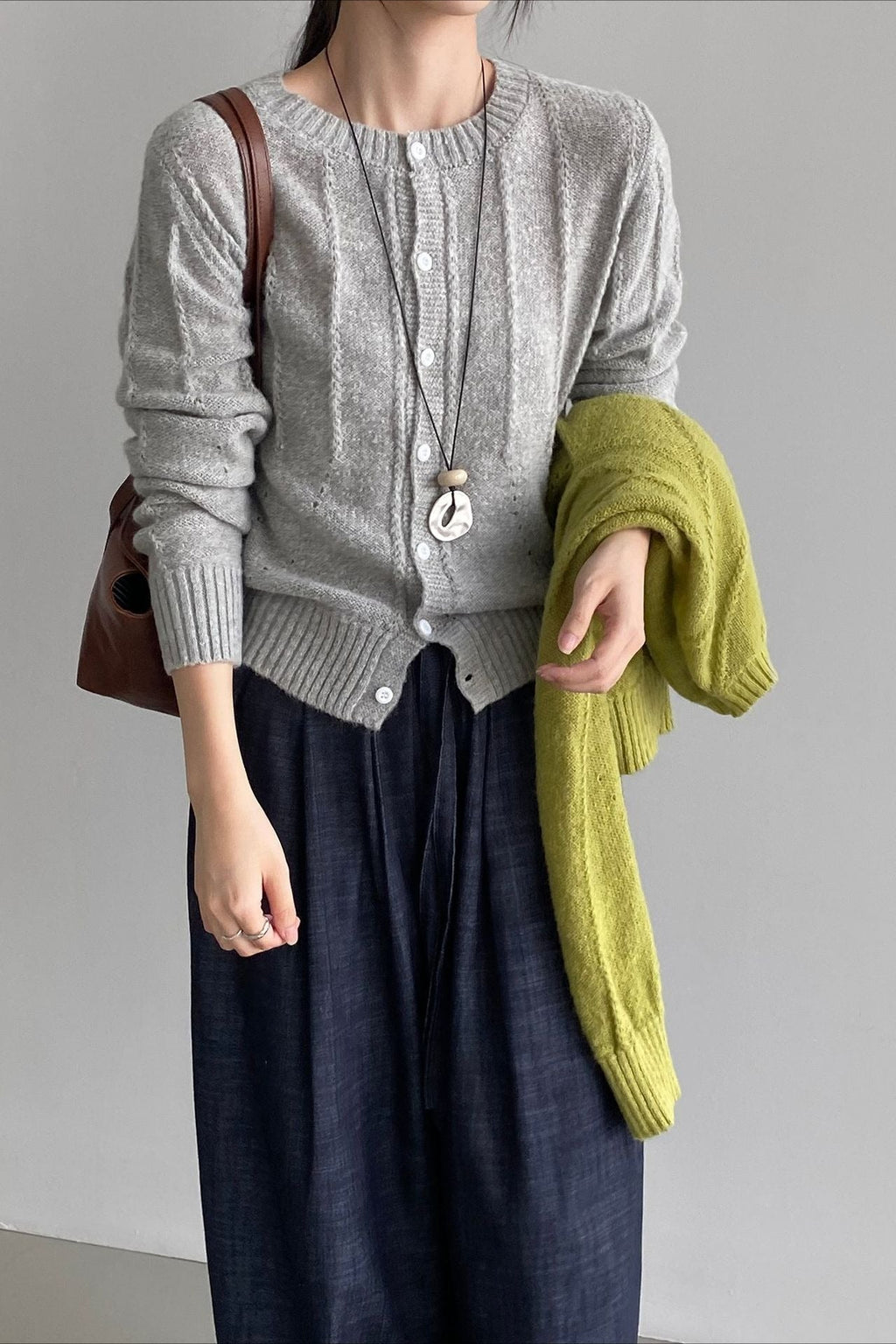 Atmospheric Wool Knit Cardigan