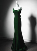 Wunderschönes, rückenfreies, langes Meerjungfrauen-Abendkleid aus Samt – perfekt für Abschlussball, Hochzeit oder andere festliche Anlässe.