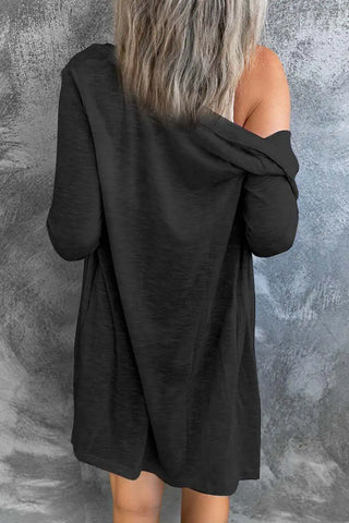 glittering black sequined santa claus cardigan