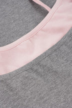 Color Contrast Two Piece Slim Blouse