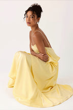Solid Ruffle Tiered Loose Maxi Dress
