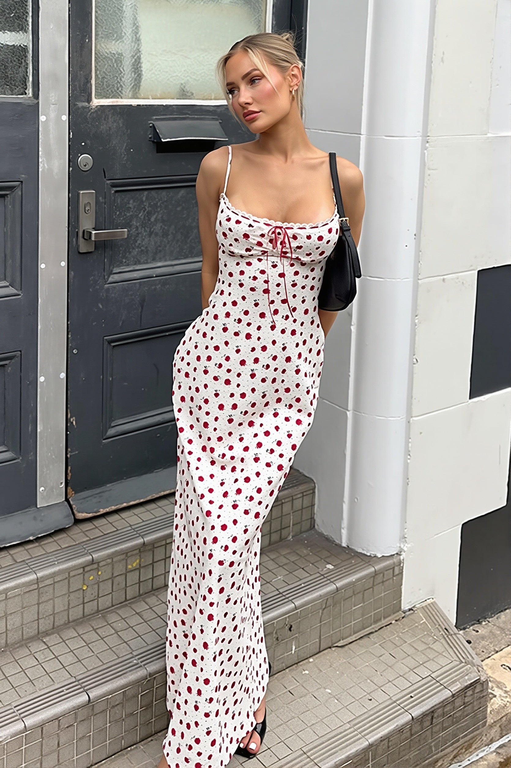 Fresh Floral Slim Cami Maxi Dress